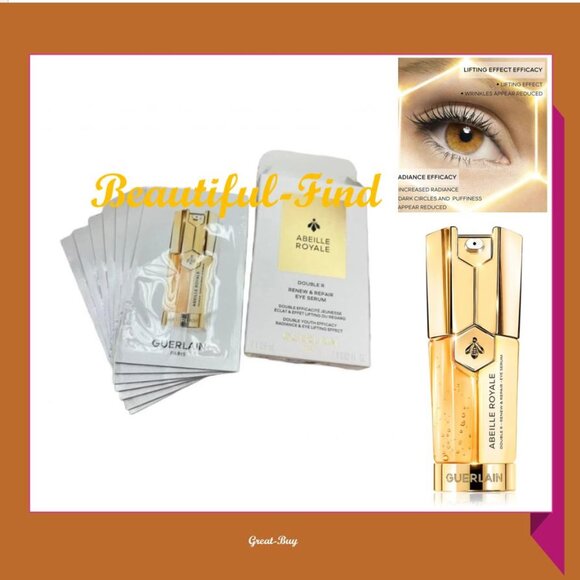 Guerlain ABEILLE ROYALE DOUBLE R RENEW & REPAIR EYE SERUM 0.6ml*7 Samples NIB - Picture 1 of 10